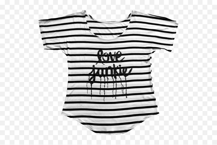 Love Junkie Dolman - Blackwhite Stripe Solid Png,Black Stripe Png