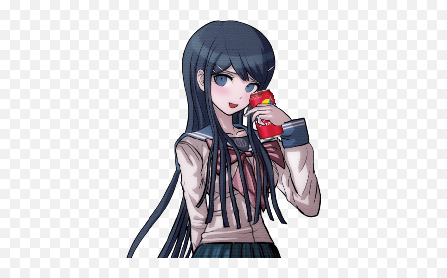 Daily Danganronpa Character Holding A Sprite Cranberry 1 - Danganronpa Sayaka Sprites Png,Sprite Cranberry Png