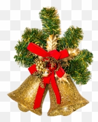 Download Gold Bells With Greenery And - Merry Christmas Happy New Year 2021 png