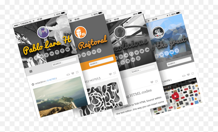 Gonzolicious A Premium Tumblr Theme - Horizontal Png,How To Change Icon Tumblr 2015