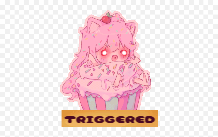 Cute Trigger Sticker - Cute Trigger Trigger Cake Decorating Supply Png,Pastel Anime Girl Icon