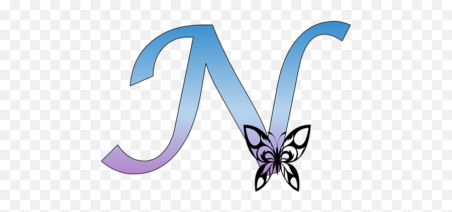 Butterfly Silhouette - Girly Png,Monogram Icon
