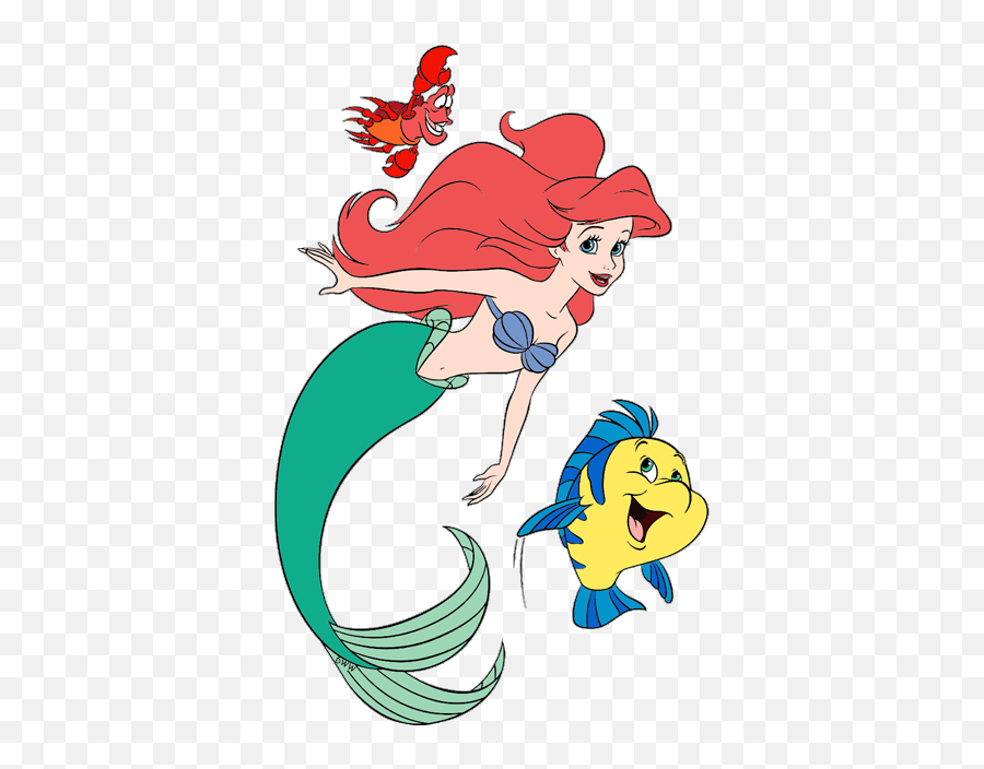 Flounder Black And White Png Files - Ariel Flounder And Sebastian,Flounder Png