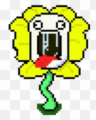 Flowery Screaming - Flowey Colored Sprite Png,Screaming Png