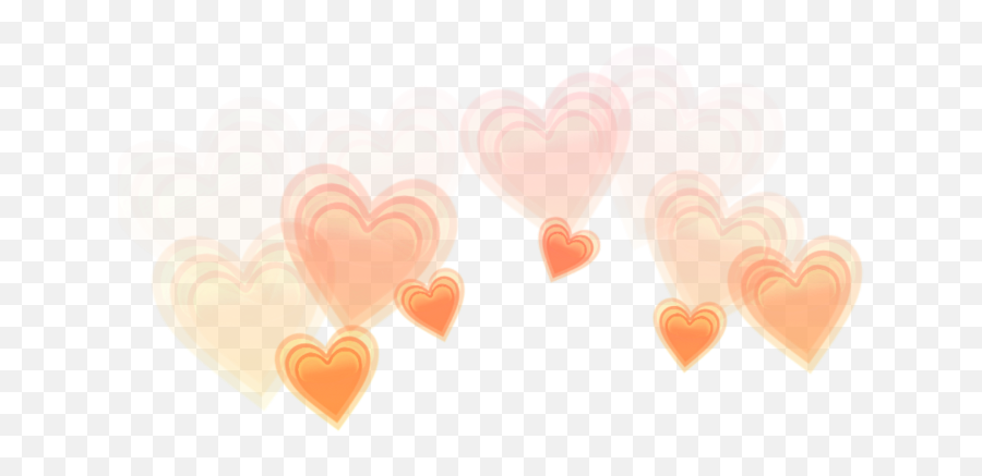 Hearts - Transparent Orange Heart Crown Png,Anime Heart Png