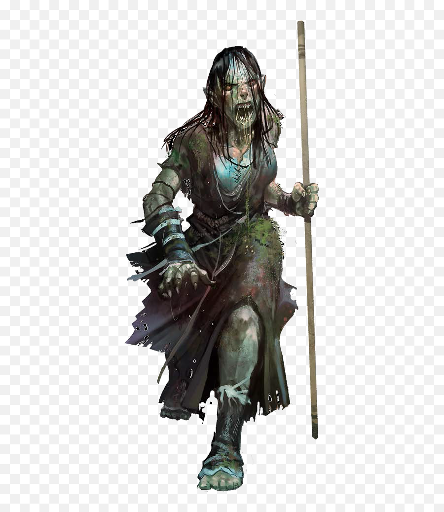 Download F Zombie Staff High Fantasy - Orc Female Png,Fantasy Png