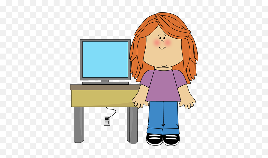 Download Hd Computer Clipart For Kid Png - Classroom My Cute Graphics Computer,Computer Clipart Png