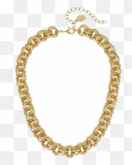 Susan Shaw Handcast Gold Chain Necklace - png