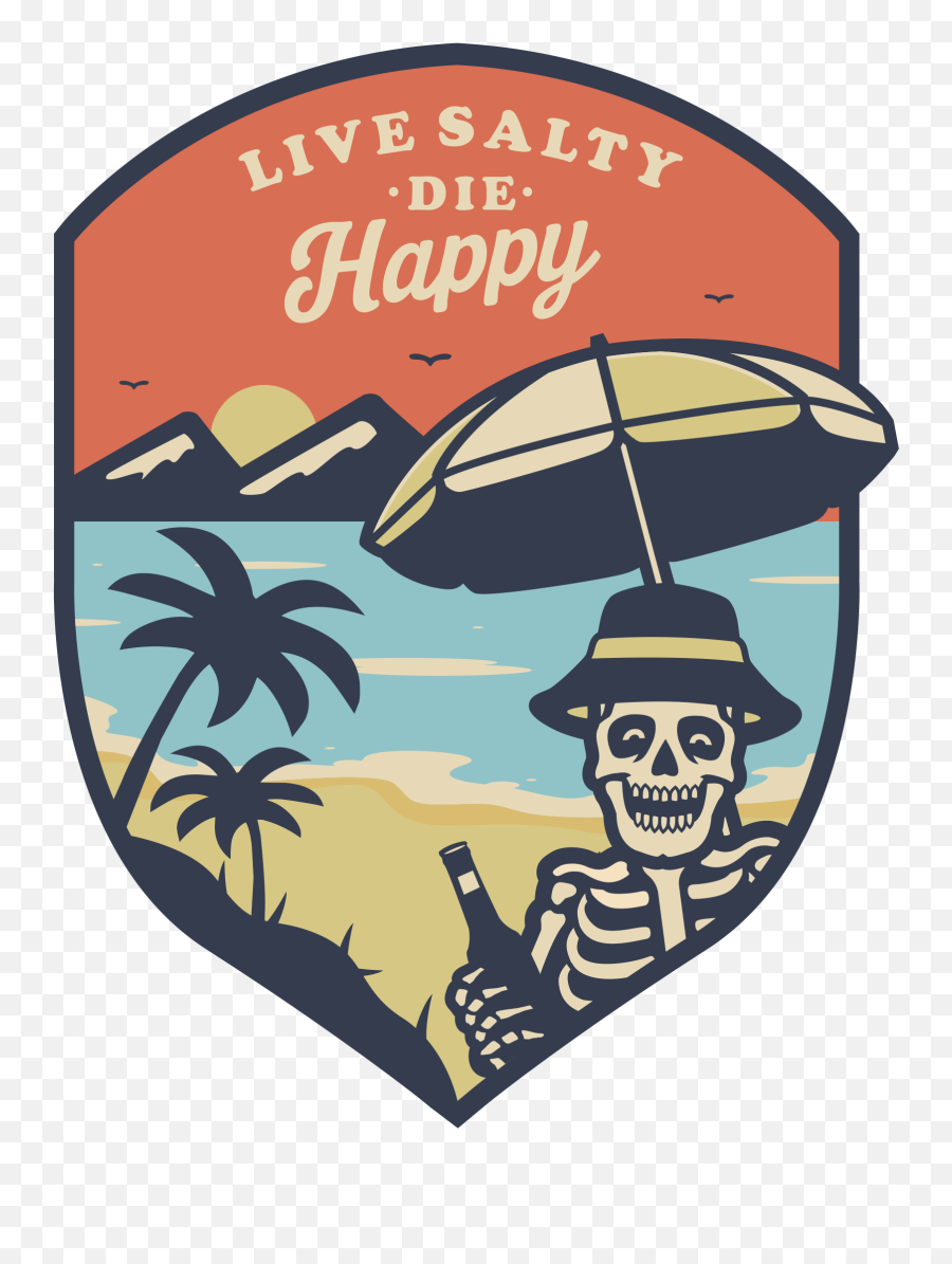 Salty Die Happy Shield Logo Clipart - Clip Art Png,Salty Png