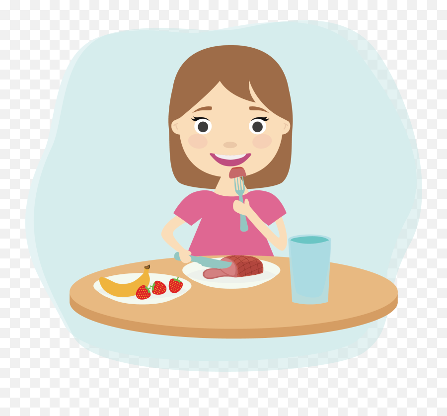 Breakfast Clipart Png - Girl Eating Breakfast Clipart,Breakfast Clipart Png