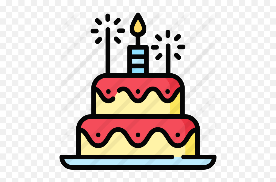 Two Candles Birthday Cake Icon PNG & SVG Design For T-Shirts
