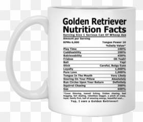 Golden Retriever Nutrition Facts Coffee Tea Mug - png