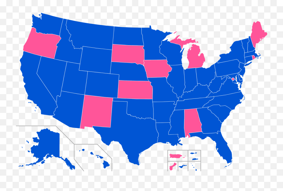 Fileunited States Governor Gender Mapsvg - Wikipedia State Legislatures Png,United States Map Png