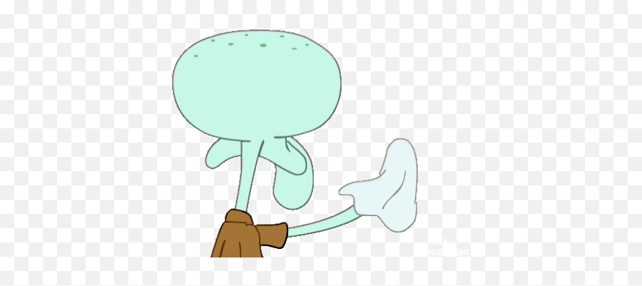Squidward Stickers For Android Ios - Squidward Cleaning Gif Transparent Png,Squidward Dab Png