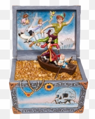 Peter Pan Treasure Chest Scene Figurine By Enesco Llc - Peter Pan Disney Jim Shore Png,Peter Pan Png
