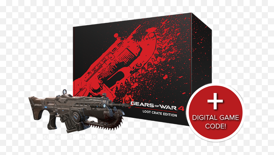 Gears Of War 4 Loot Crate Includes A Replica Lancer - Gears Of War Png,Gears Of War 4 Png