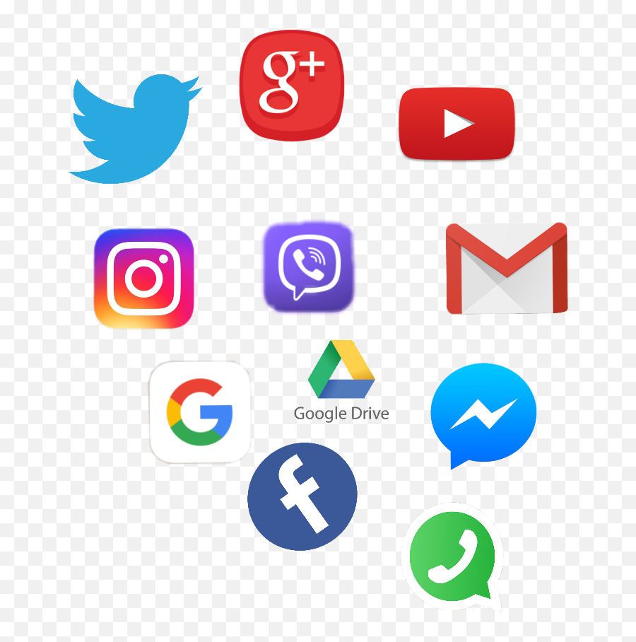 facebook twitter google logos