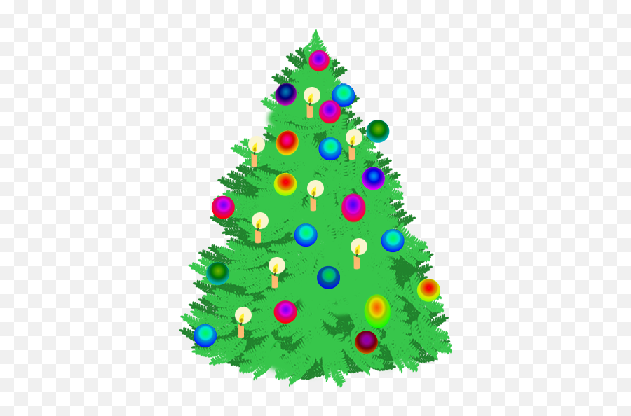 Christmas Tree Clip Art - Lit Christmas Tree Clip Art Png,Christmas Tree Lights Png