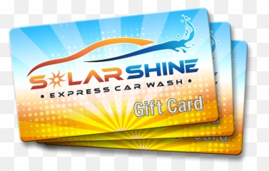 Gift Card - Solarshine Express Car Wash Horizontal Png,Gift Cards Png