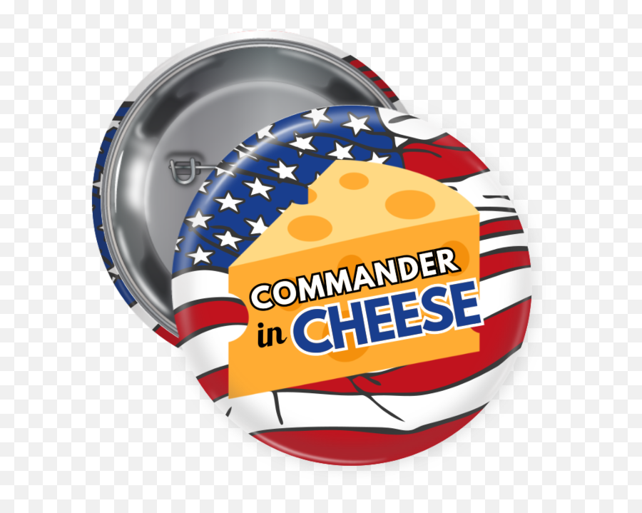 Commander In Cheese Pin Back Button - Language Png,Back Button Png