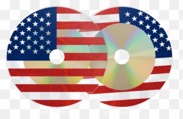 Transparent Cds With Full Colour Printing Onto 12cm Clear - American Flag Nose Ring png
