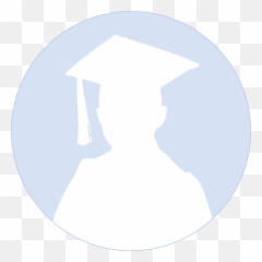 Student Silhouette In A Circle Free Image - Graduation Face png