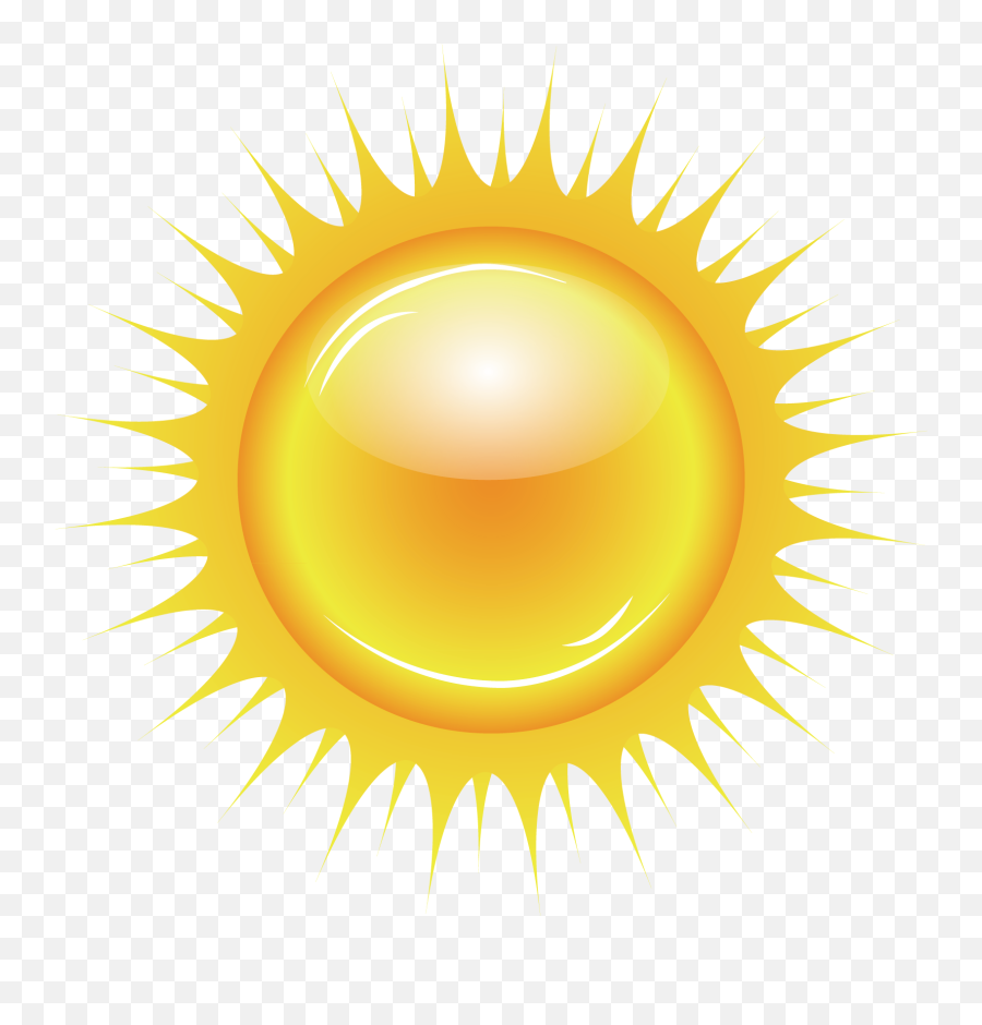 Yellow Transparent Background Sun Clipart - Transparent Sun Png Vector,Sun Transparent Background