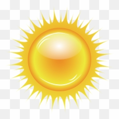 Yellow Transparent Background Sun Clipart - Png Vector