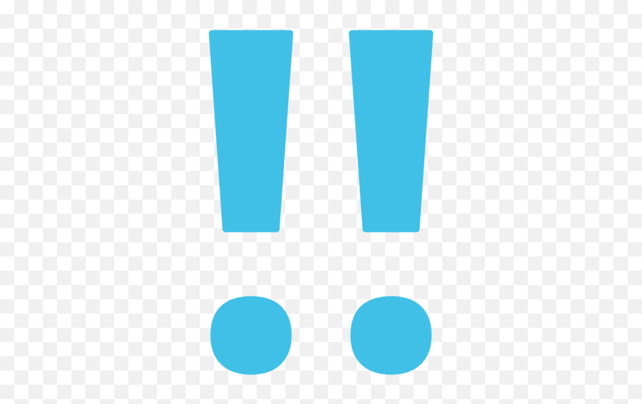 Double Exclamation Mark Emoji - Exclamation Mark Emoji Blue Png,Exclaimation Icon