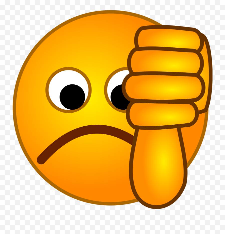 Thumbs Down Emoji Clipart - Sad Face Thumbs Down Png,Thumbs Down Png