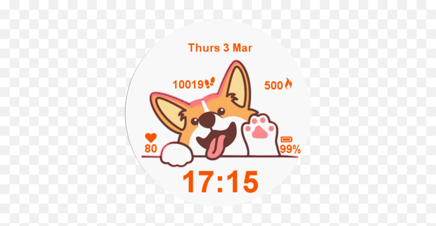 Dogu0027ou0027clock Garmin Connect Iq - Cute Dog Vector Png,Handsome Icon