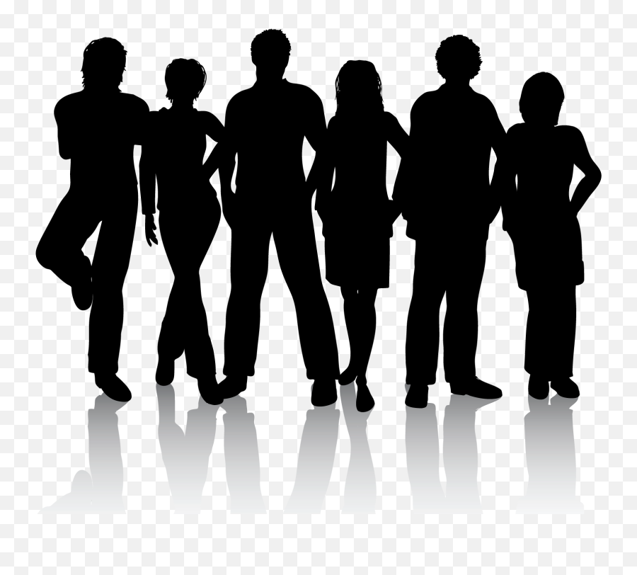 Crowd Clipart Mass Person Transparent - Friends Silhouette Png,Crowd Of People Png