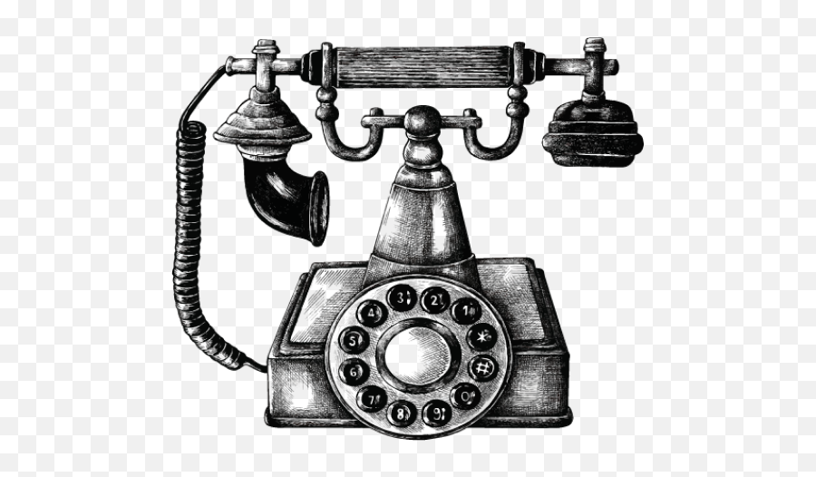 Graficano - Contact Us Png,Vintage Phone Icon