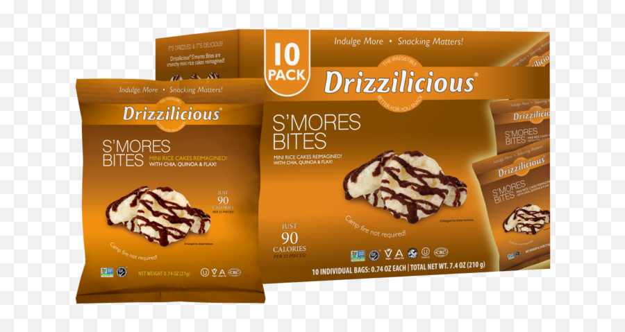 Drizzilicious Rice Cakes - Drizzilicious Drizzilicious Birthday Cake Mini Rice Cake Png,Smores Icon