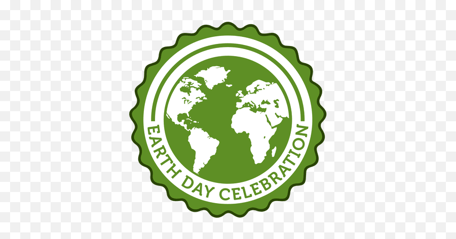Earth Day Round Badge - World Map Png Circle,Earth Day Logo