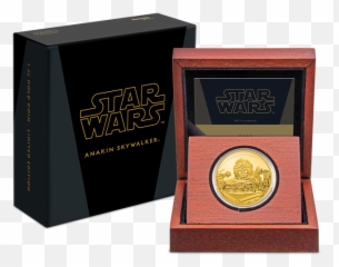 Star Wars Classic Anakin Skywalker 1oz Gold Coin New Png