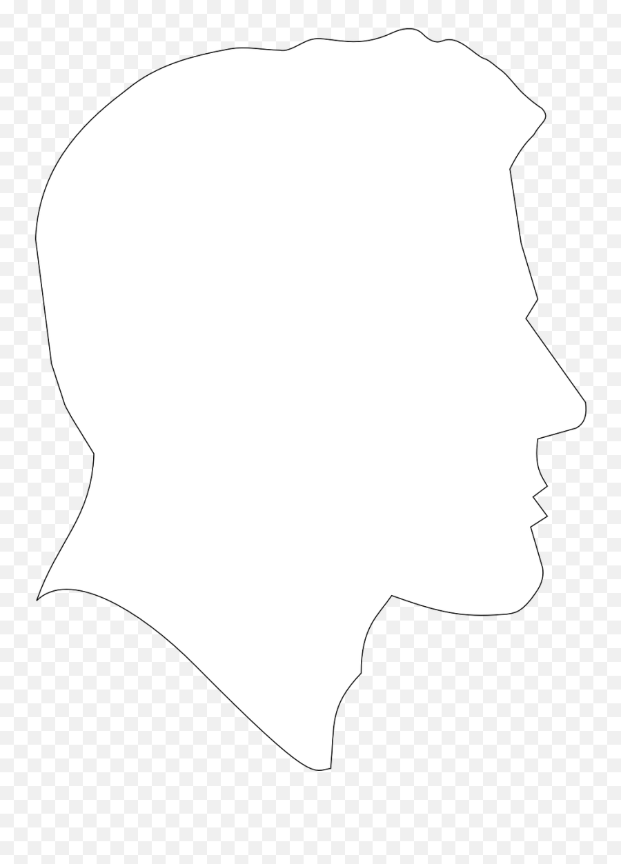 Face Silhouette White Png Transparent