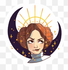 Leia Organa Star Wars Art Drawings - Png Stickers Star Wars,Leia Png