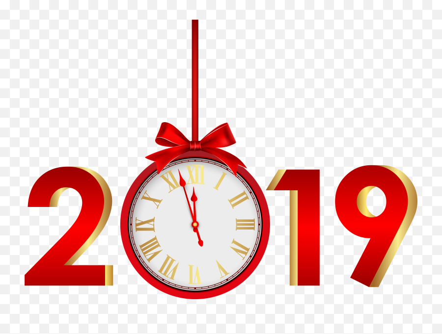 Download Happy New Year 2019 Png Hd - Wall Clock,Happy New Year 2019 Png