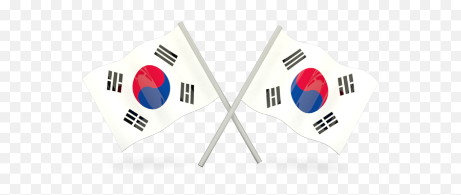 Two Wavy Flags - Two South Korea Flag Png,Korean Flag Png