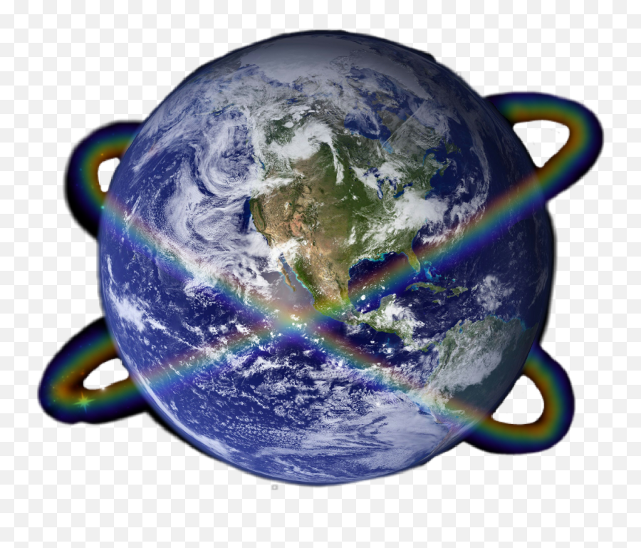 Download Freetoedit Sticker Earth Planet Planets Rainbow - Earth Planets Png,Planets Png