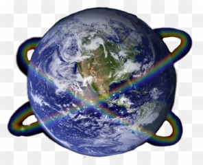 Download Freetoedit Sticker Earth Planet Planets Rainbow - png