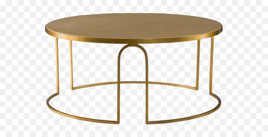 Erica Round Coffee Table Gold Art Deco - Gold Coffee Table Transparent Png,Coffee Table Png