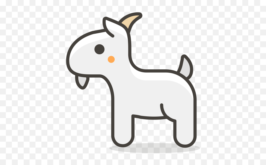 Goat Emoji Icon Of Colored Outline - Ikon Kambing Png,Goat Emoji Png