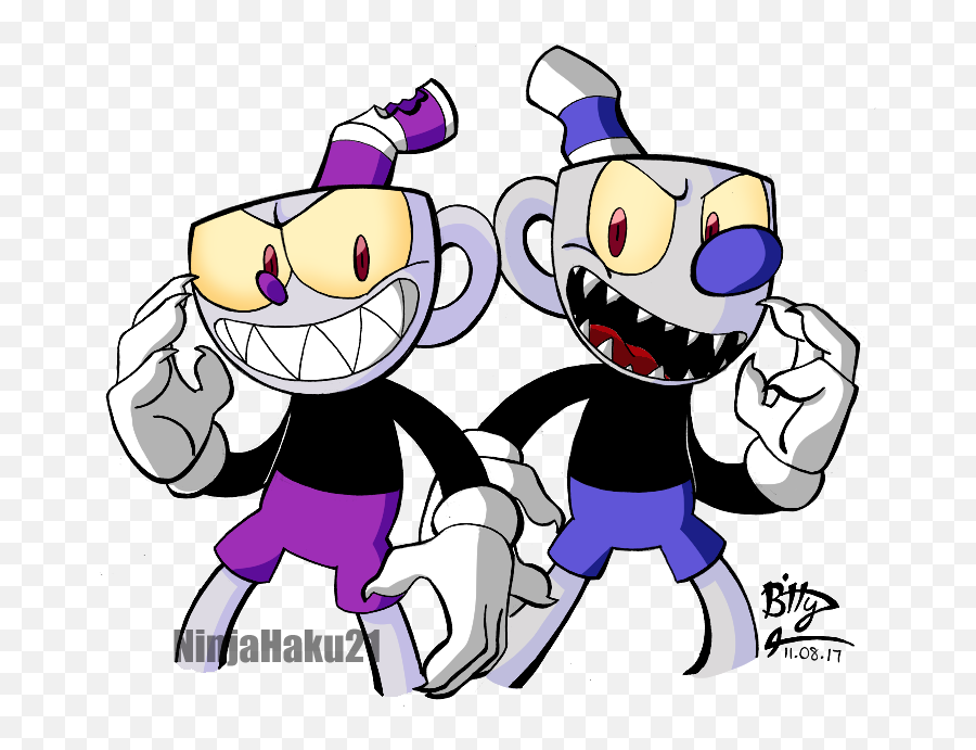 Helper And Mugman X Reader - Evil Cuphead And Mugman Png,Cuphead Png