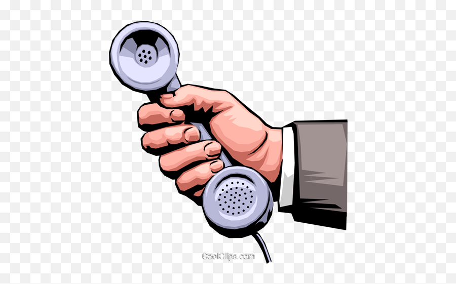 Hand Holding Phone Royalty Free Vector Clip Art Illustration - Handphone Png,Holding Phone Png