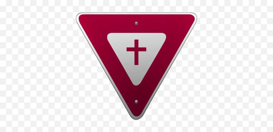 Image Yield Sign Cross Christartcom - Yield Sign Png,Yield Sign Png