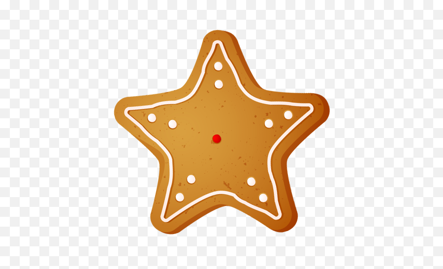 Transparent Christmas Star Cookie Png Clipart - Galleta En Star Cookie Png,Christmas Star Png