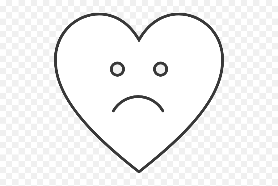 Frown Heart Graphic Picmonkey Graphics - Circle Png,Frown Png