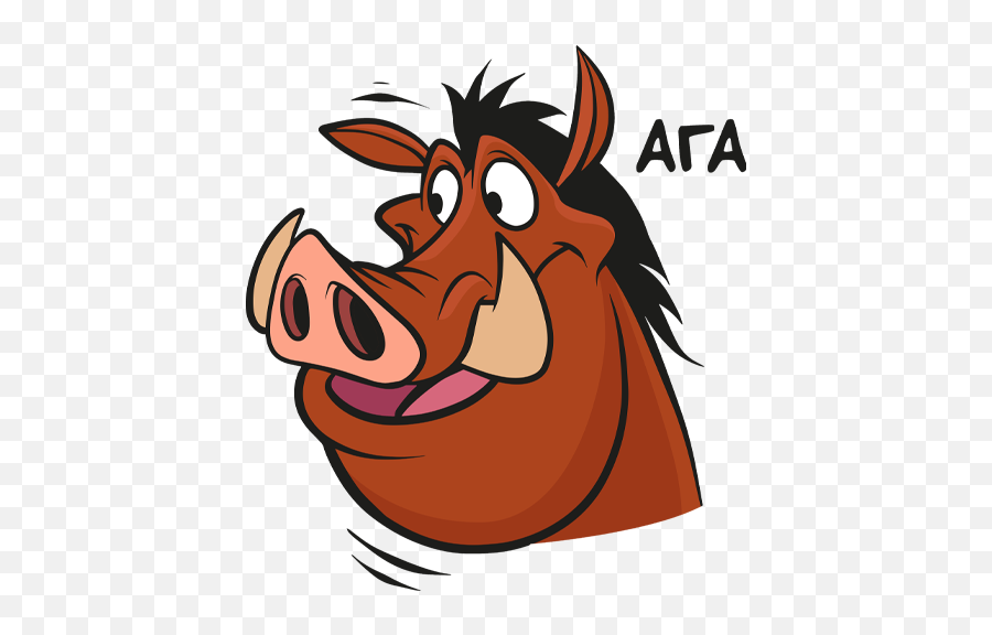 Vk Sticker 23 From Collection Timon And Pumbaa Download For - Timon Y Pumba Stickers Whatsapp Png,Pumba Png